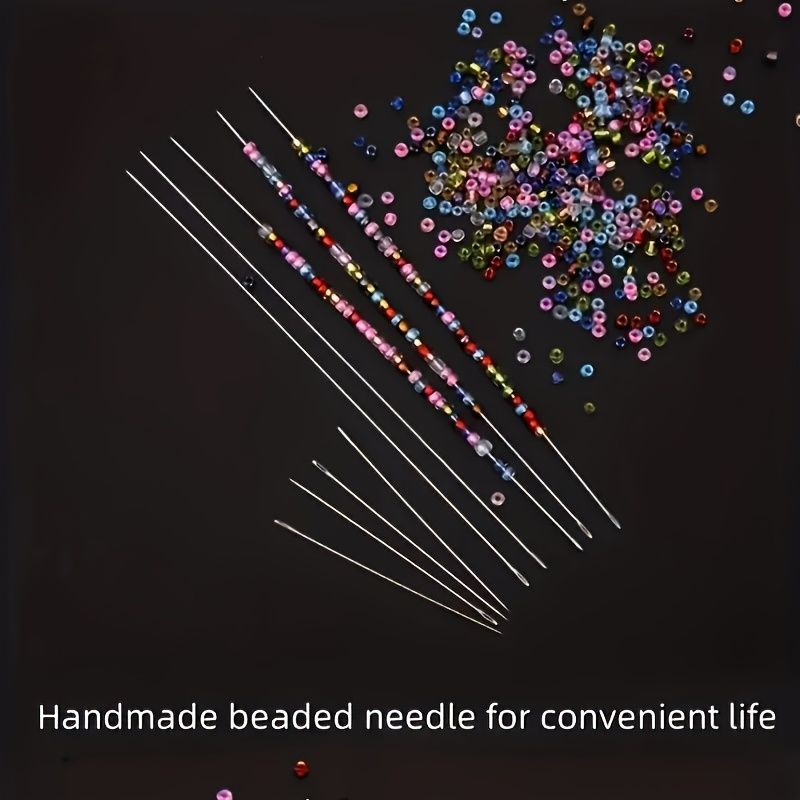 30PCS  Colorful Metal Beading Needles for DIY Bracelets and Necklaces - Durable Handmade Crafting Tools, Beading Supplies|Stylish Needles|Durable Meta