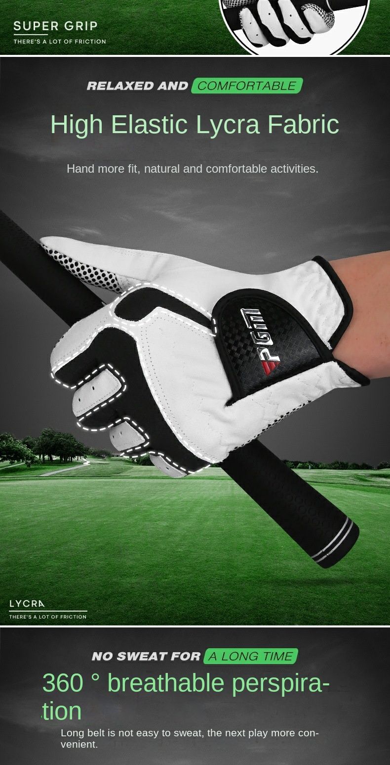 1PCS not 1 pair PGM Golf Gloves Non-slip Granular Wear-resistant Ultrafine Cloth Golf Gloves, Durable Microfiber, Ultimate Comfort for Peak Performance