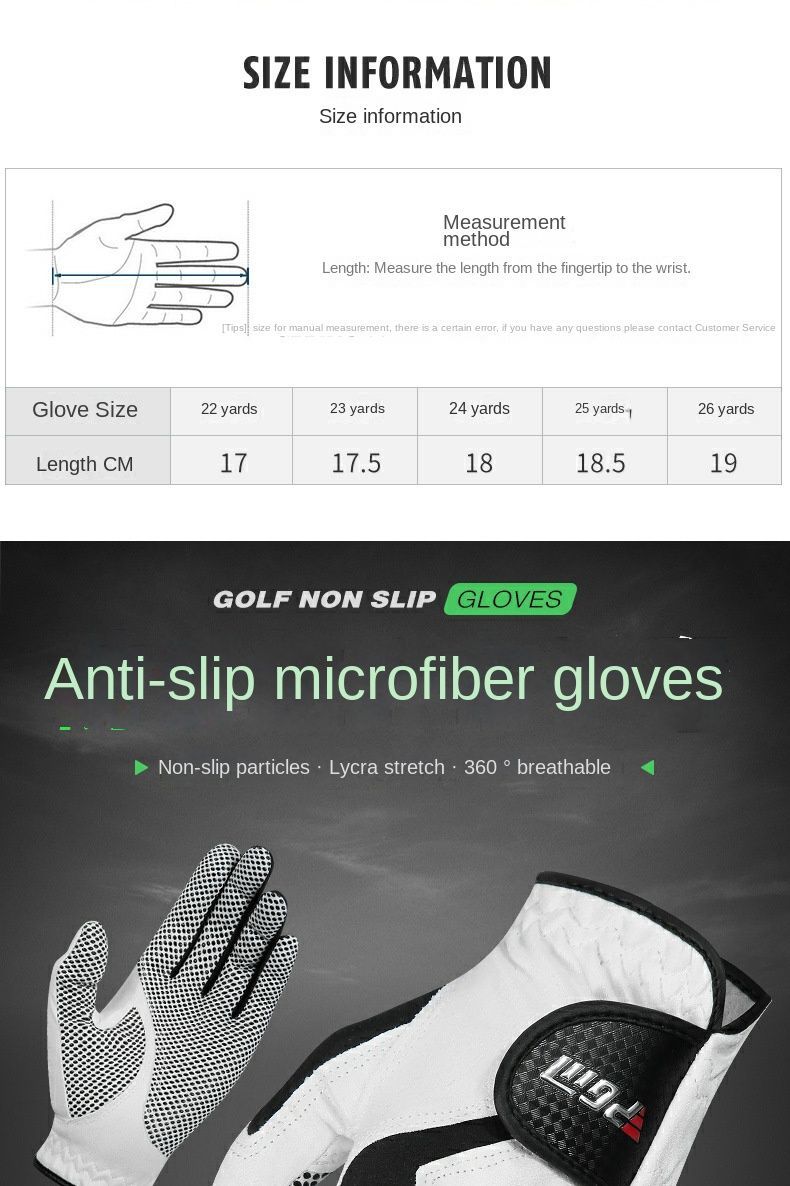 1PCS not 1 pair PGM Golf Gloves Non-slip Granular Wear-resistant Ultrafine Cloth Golf Gloves, Durable Microfiber, Ultimate Comfort for Peak Performance