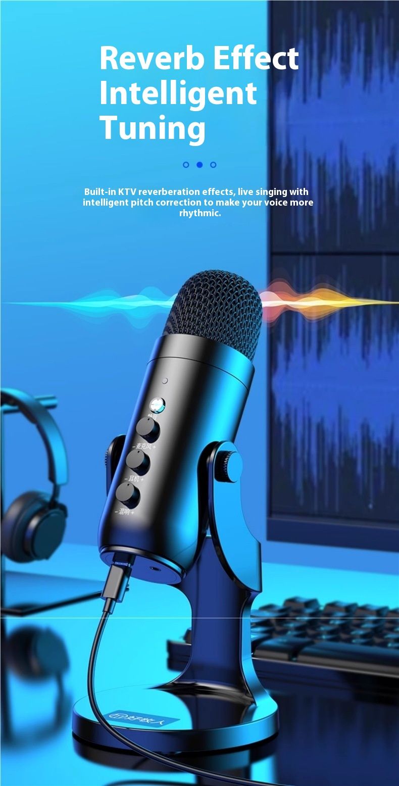 Professional USB Condenser Microphone Studio Recording Mic for PC Computer Gaming Streaming Podcasting Laptop Desktop