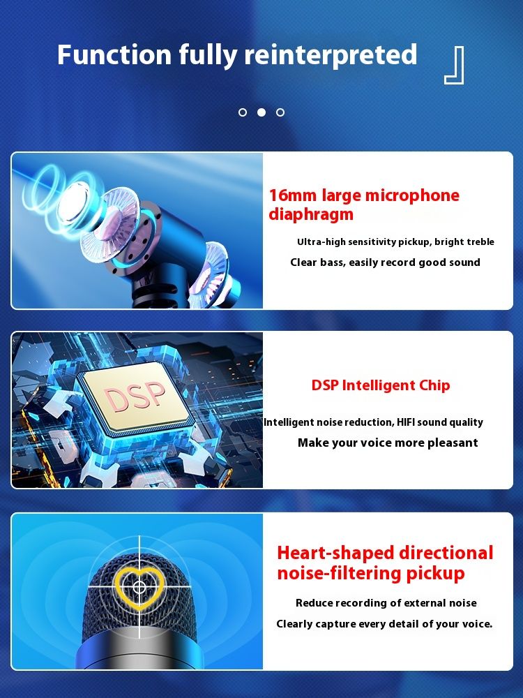 Professional USB Condenser Microphone Studio Recording Mic for PC Computer Gaming Streaming Podcasting Laptop Desktop