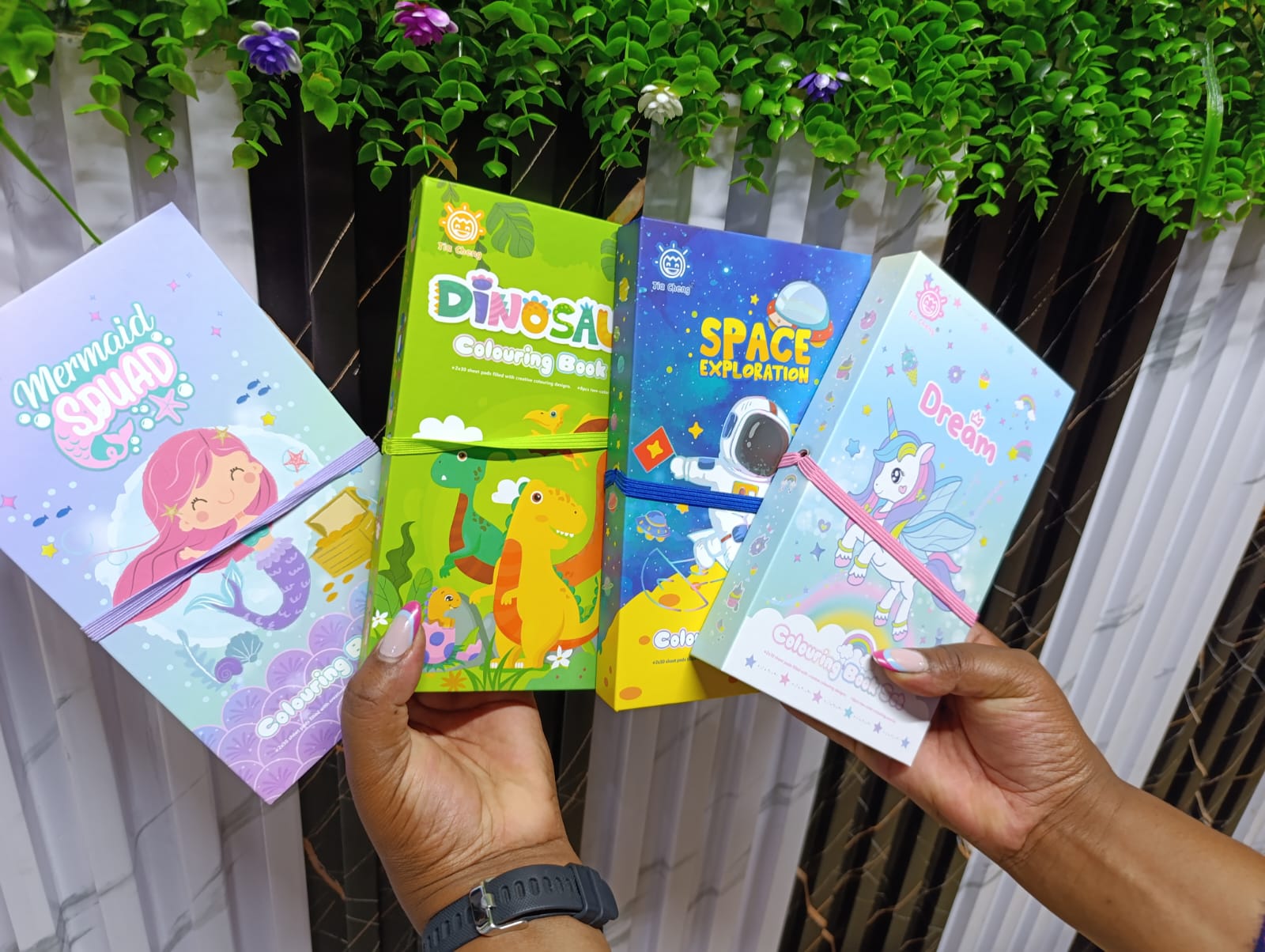 Kids Colouring Books With 60 Sheets Filled With Creative Colouring Designs and 8 Two-Color Pencils