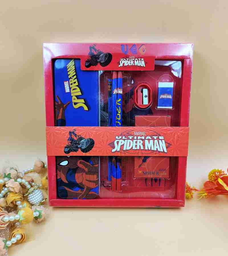 CARTOON THEMED PENCIL BOX SET FOR KIDS - Unicorn Multicore Pen, Unicorn Scale, Eraser, Sharpner Unicorn Diary (Stationary Set with UnicornTheme Cryons.