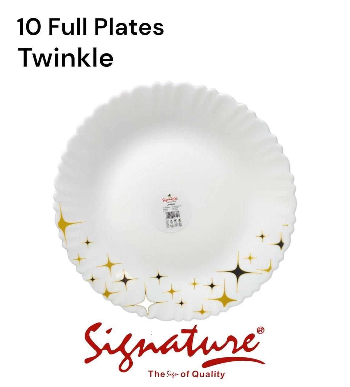 6 PCS SET OF SIGNATURE 10 INCHES CERAMIC DINNER PLATE -Crafted with high-quality materials, Durable and elegant, Microwave and dishwasher safe, Easy to clean, Perfect for any occasion .