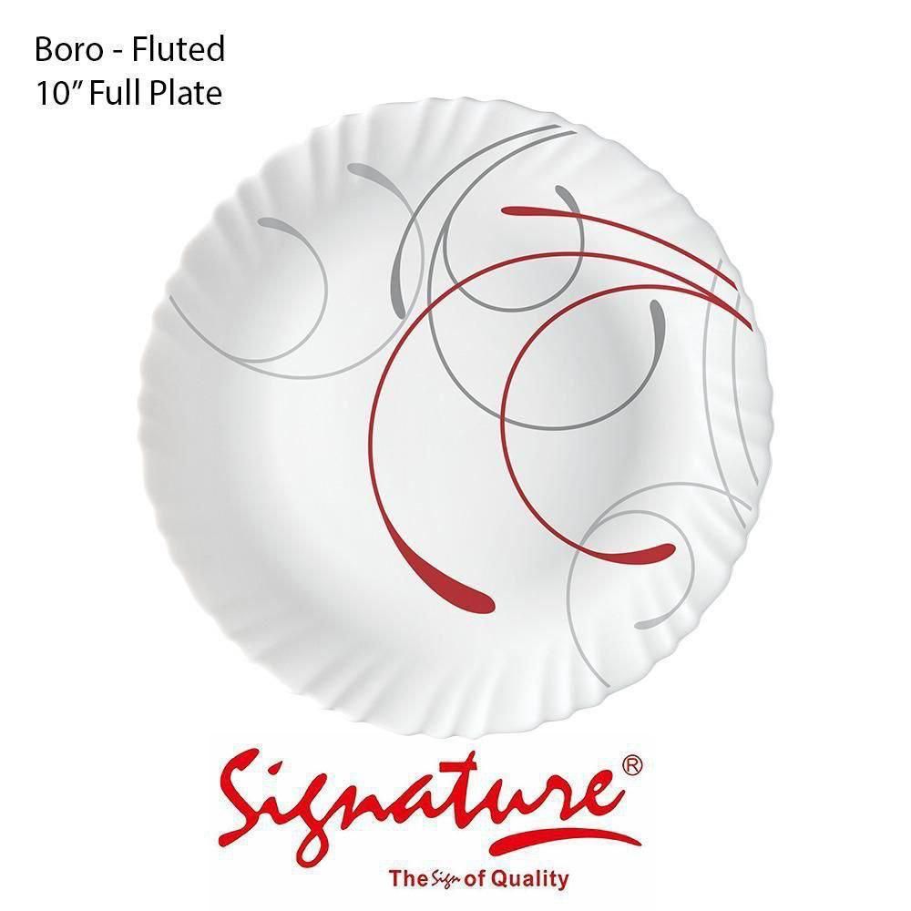 6 PCS SET OF SIGNATURE 10 INCHES CERAMIC DINNER PLATE -Crafted with high-quality materials, Durable and elegant, Microwave and dishwasher safe, Easy to clean, Perfect for any occasion .