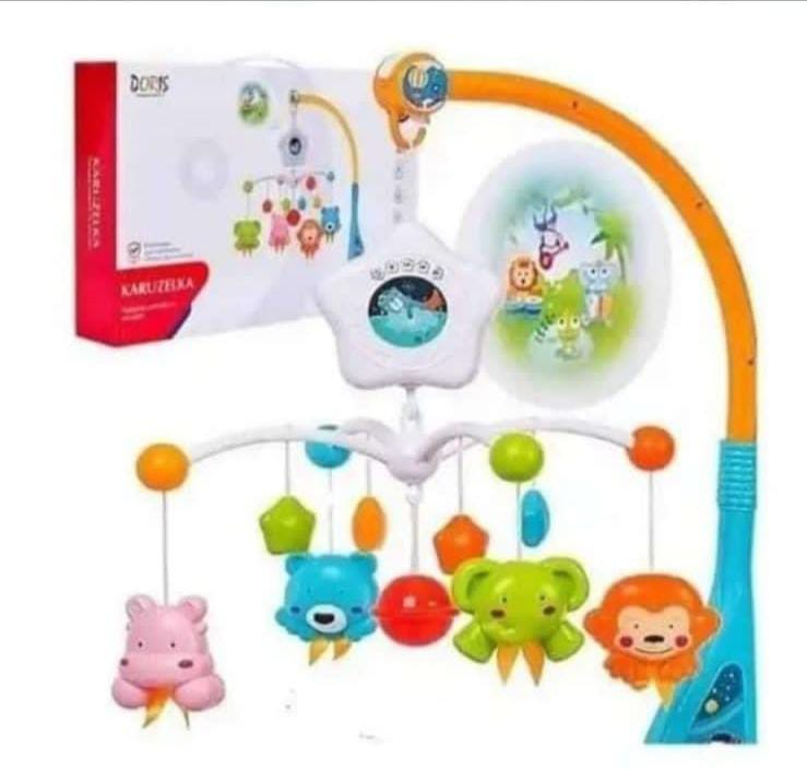 MUSICAL MOBILE BABY PHONE CRIB TOY - Plays soothing melodies to calm your baby and help them fall asleep, Allows parents to adjust settings, such as music and light, from a distance without disturbing