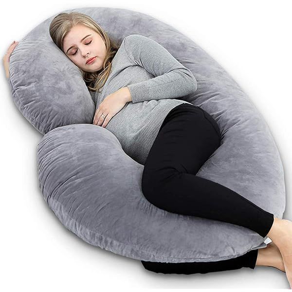 Mother’s Pregnancy Pillow – Full‑Body Support Pillow for Maternity Comfort, Soft, breathable fabric for all‑night comfort, Helps reduce pregnancy aches and improve sleep, Removable, washable.