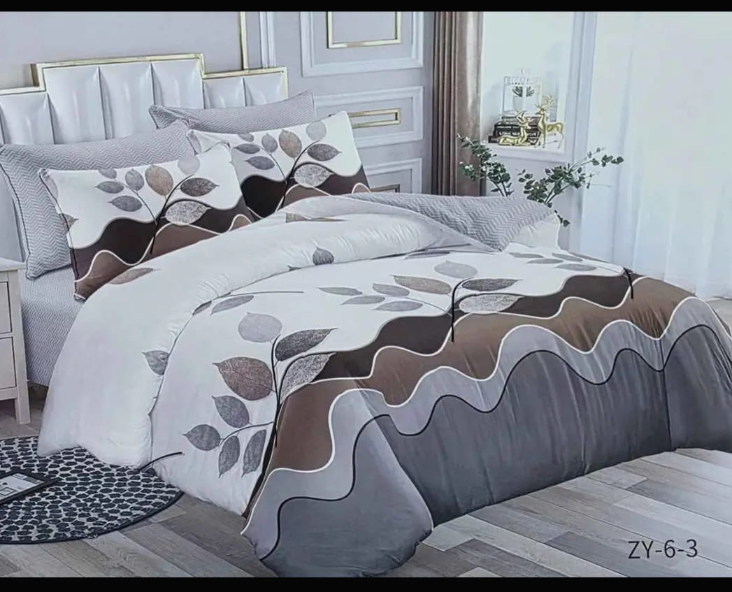 Honey G Binded Duvet Set – 6×7, 1 Duvet, 1 Bedsheet & 2 Pillowcases, Binded design for a neat and tidy look, Soft, comfortable, and durable fabric.