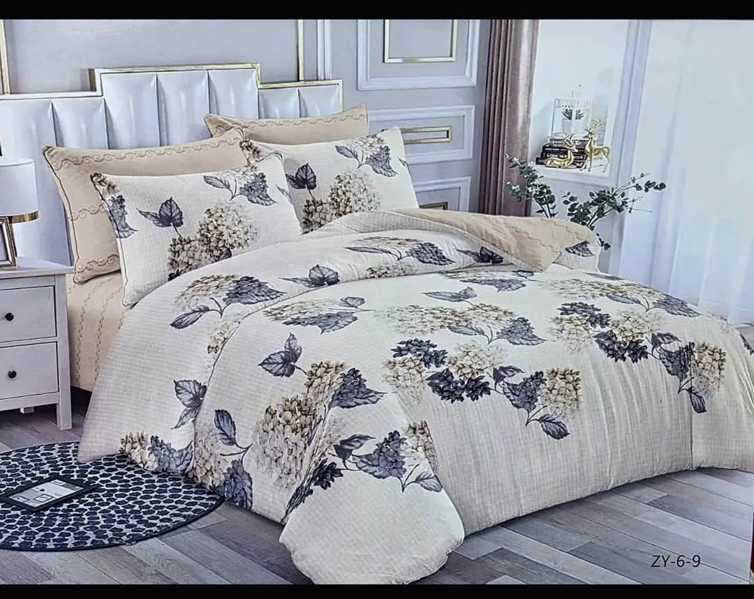 Honey G Binded Duvet Set – 6×7, 1 Duvet, 1 Bedsheet & 2 Pillowcases, Binded design for a neat and tidy look, Soft, comfortable, and durable fabric.