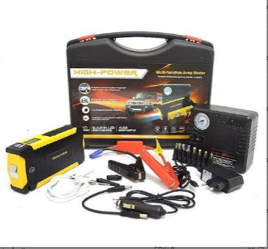 Emergency Portable Car Jump Starter Kit With Tyre Inflator / Air Compressor, Dead Car battery stater