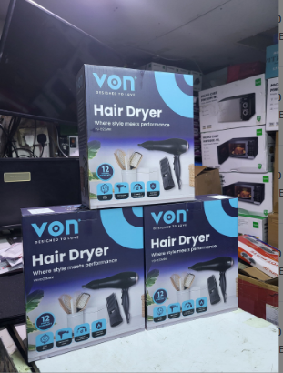 Von Commercial Hairdryer – Power, Speed & Salon-Grade Performance

Give your clients a flawless finish every time with the Von Commercial Hairdryer. Built for busy salons, it delivers high-speed airfl