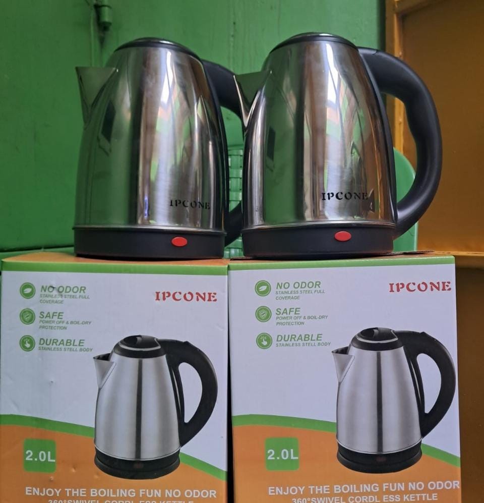Electric Automatic Kettle    Concealed stainless steel heating element; automatic shut-off with boil dry protection. Durable stainless steel body. Non-slip