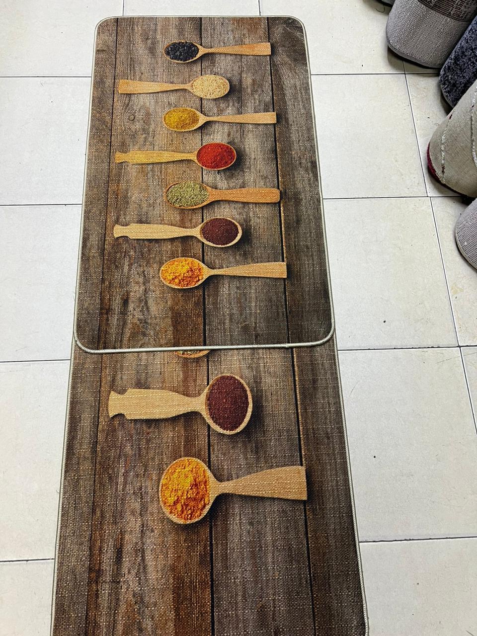 Amazing 2 Pcs Kitchen Non Slip Mat. The surface of the washable PVC mat is waterproof and oil proof, it can withstand spills or kitchen disasters. Stain resistant and easy to maintain and clean. Beaut