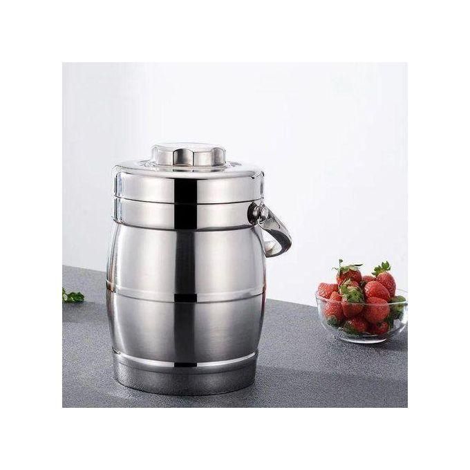 James Pot 2ltrs Food Flask  With vacuum double-layer insulation technology, this food container can keep your food hot of up to 6-10 hours. No longer worry about food getting cold!