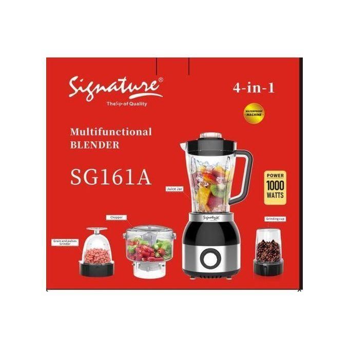 Signature 4 in 1 blender  Multifunctional with juice blender, Grinder for milling coffee beans, nuts, chocolate, meat mincer grinder, baby food/ peanut grinder
Strong Unbreakable polycarbonate pvc Ble