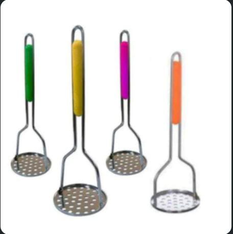 Food mashers his stainless steel potato masher provides the leverage you need to get the tatters smashed and ready for butter or gravy. It has an extra wide head to speed up the process.