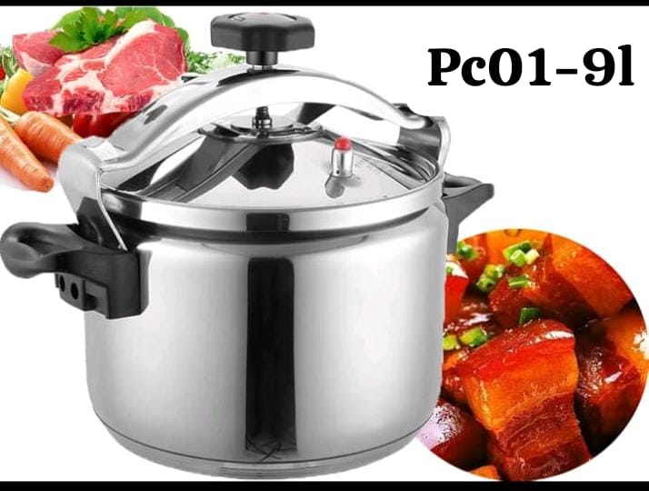 ElectroMate 9L Manual Pressure Cooker Stainless   Its polished stainless steel body ensures durability and easy cleaning, while the large capacity meets the demands of family-sized meals or batch cook