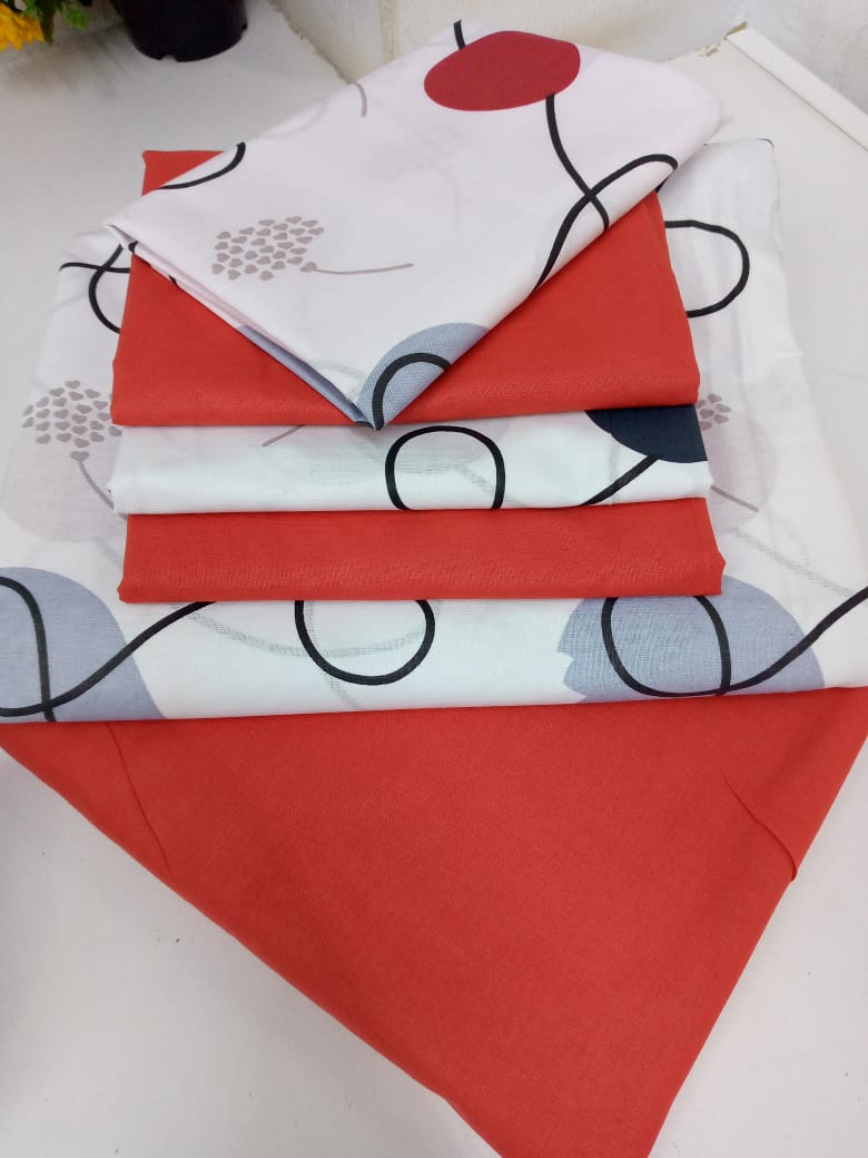 6pc fitted bedsheets 1flat,1fitted bedsheets 4pillow cases 6*77*8