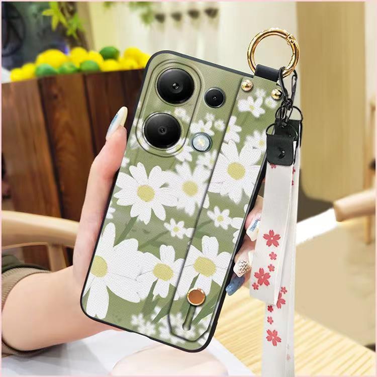 3D Cool Fashion Trendy Wristband Phone Case For Xiaomi Redmi Note 13 Pro -4G/POCO M6 Pro -4G, Hand Strap Soft Holder Cover & Lanyard