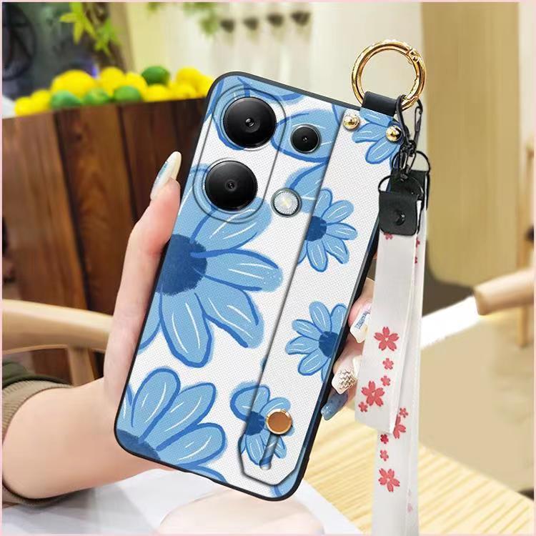 3D Cool Fashion Trendy Wristband Phone Case For Xiaomi Redmi Note 13 Pro -4G/POCO M6 Pro -4G, Hand Strap Soft Holder Cover & Lanyard