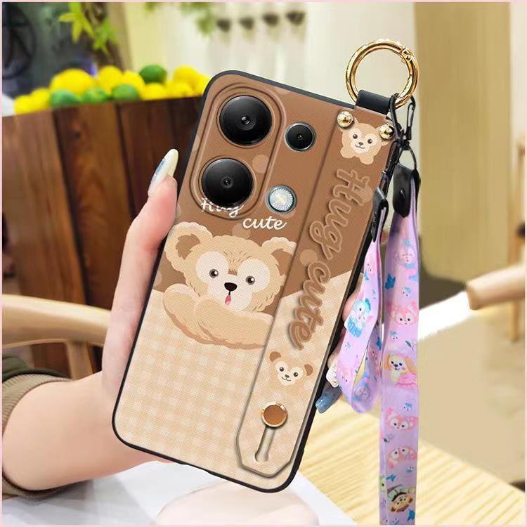 3D Cool Fashion Trendy Wristband Phone Case For Xiaomi Redmi Note 13 Pro -4G/POCO M6 Pro -4G, Hand Strap Soft Holder Cover & Lanyard