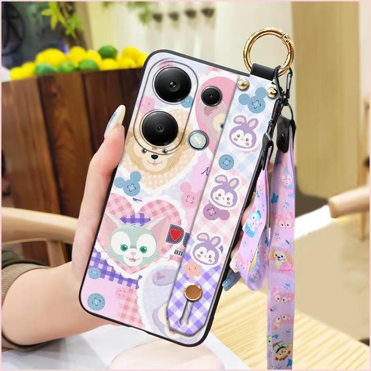 3D Cool Fashion Trendy Wristband Phone Case For Xiaomi Redmi Note 13 Pro -4G/POCO M6 Pro -4G, Hand Strap Soft Holder Cover & Lanyard