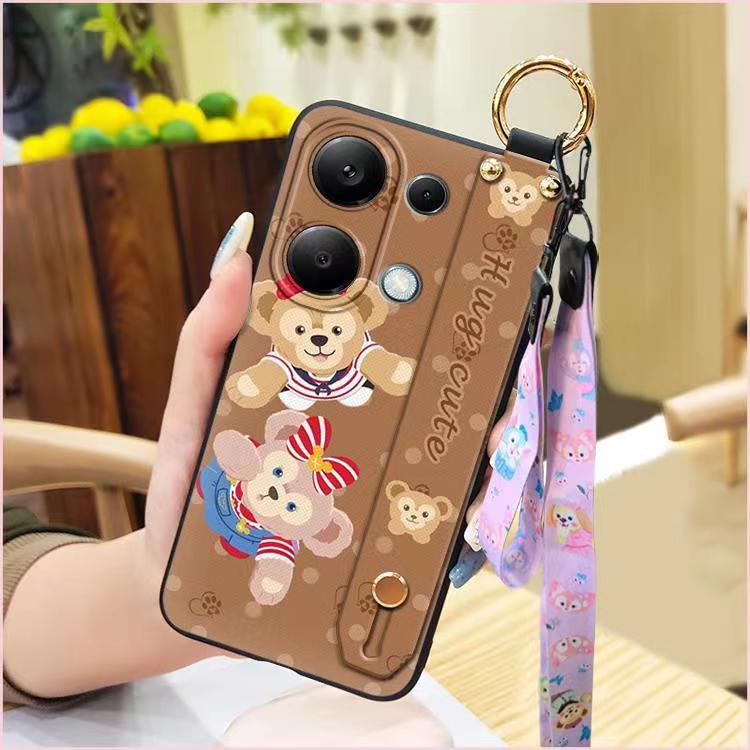 3D Cool Fashion Trendy Wristband Phone Case For Xiaomi Redmi Note 13 Pro -4G/POCO M6 Pro -4G, Hand Strap Soft Holder Cover & Lanyard