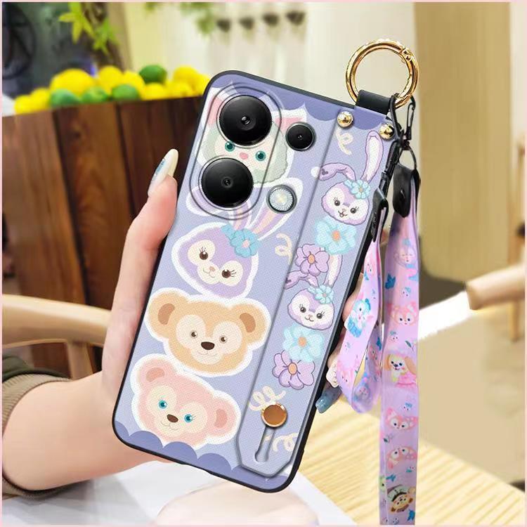 3D Cool Fashion Trendy Wristband Phone Case For Xiaomi Redmi Note 13 Pro -4G/POCO M6 Pro -4G, Hand Strap Soft Holder Cover & Lanyard