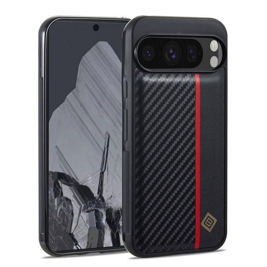 Carbon Fibre PU Leather Business Phone Case For Google Pixel 9 Pro XL 8 7 Pro 8a 7a Scratch-Resistant Non-Slip Protective Cover