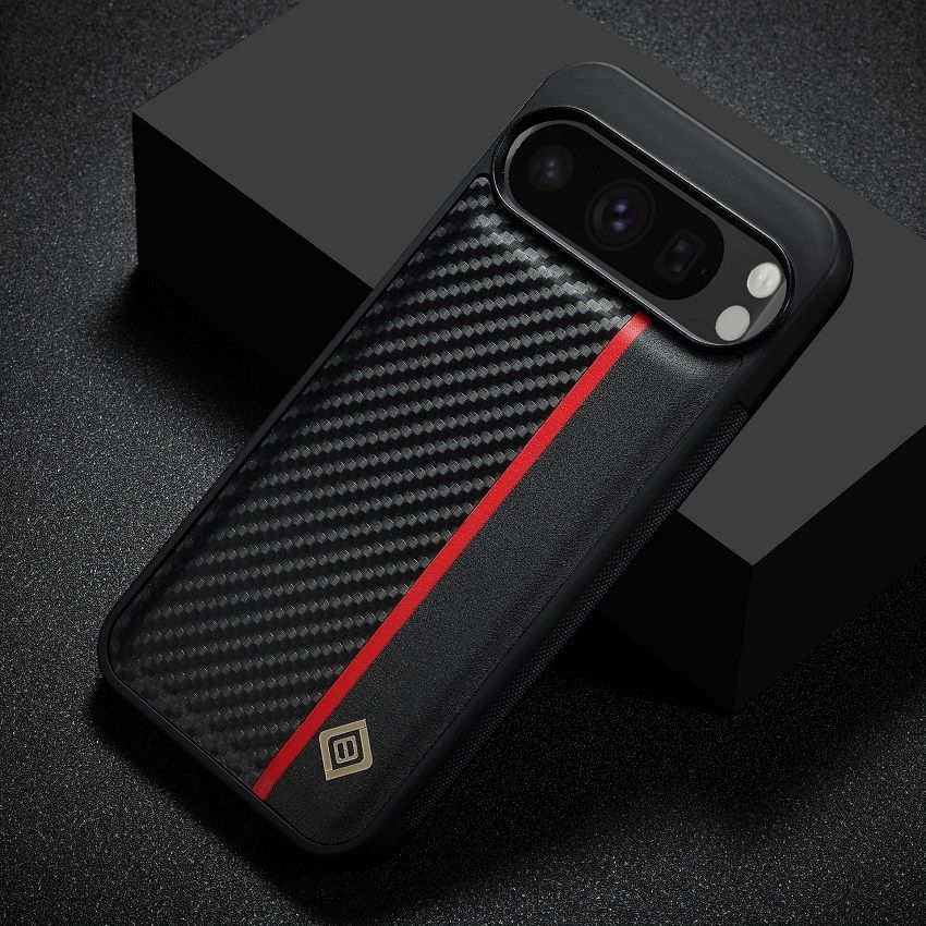 Carbon Fibre PU Leather Business Phone Case For Google Pixel 9 Pro XL 8 7 Pro 8a 7a Scratch-Resistant Non-Slip Protective Cover