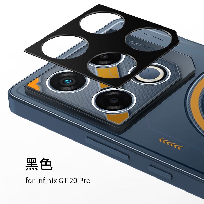 Camera lens Protective Film For Infinix GT 20 Pro -5G  Alloy Camera Cover Without Glass [Barrier Free Shooting] [Protective Case Friendly] [High-Quality Metal]