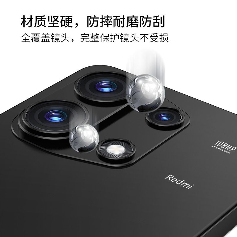 Camera lens Protective Film For Xiaomi Redmi Note 13 -4G  Alloy Camera Cover Without Glass [Barrier Free Shooting] [Protective Case Friendly] [High-Quality Metal]