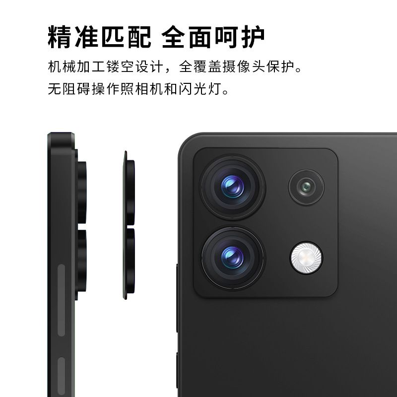 Camera lens Protective Film For Xiaomi Redmi Note 13 -5G/ Note 13 Pro -5G/ Note 13 Pro+ -5G Alloy Camera Cover Without Glass [Barrier Free Shooting] [Protective Case Friendly] [High-Quality Metal]