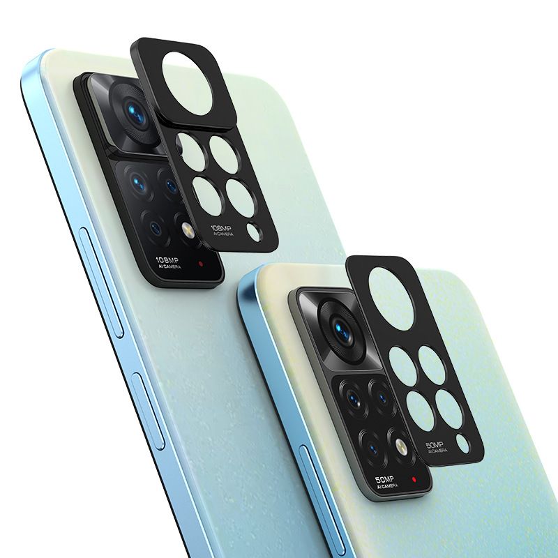 Camera lens Protective Film For Xiaomi Redmi Note 11 11s 11 Pro 12 Pro -5G Alloy Camera Cover Without Glass [Barrier Free Shooting] [Protective Case Friendly] [High-Quality Metal]