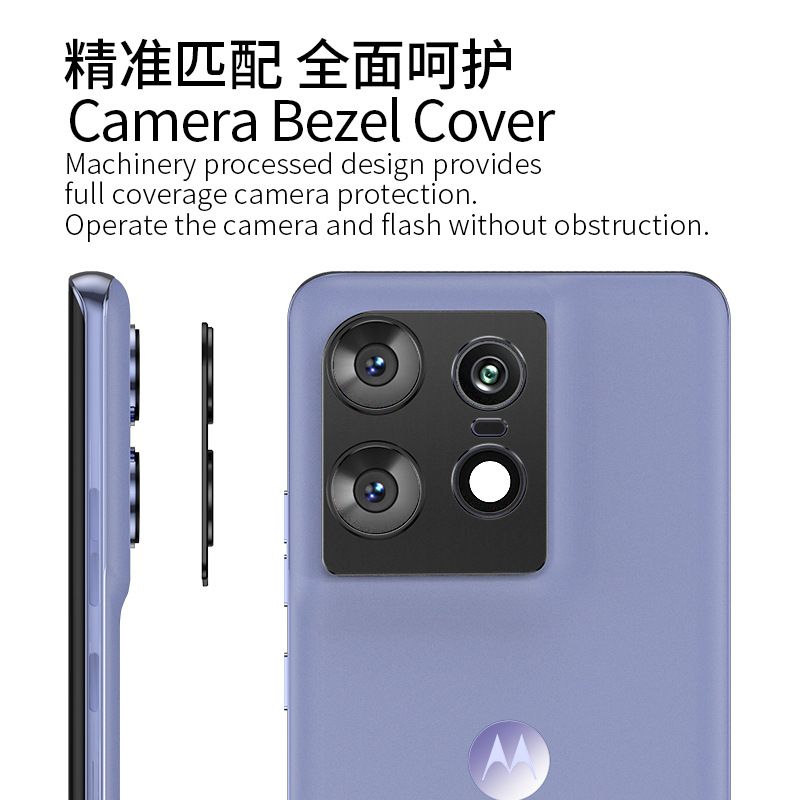 Camera lens Protective Film For Motorola Edge 50 Pro -5G, Alloy Camera Cover Without Glass [Barrier Free Shooting] [Protective Case Friendly] [High-Quality Metal]