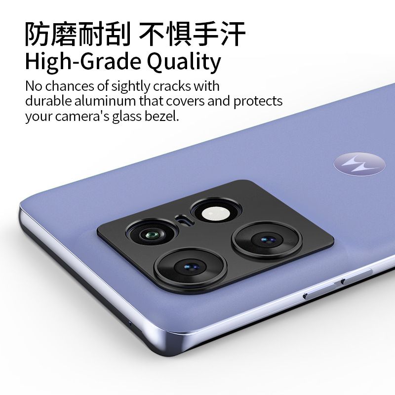 Camera lens Protective Film For Motorola Edge 50 Pro -5G, Alloy Camera Cover Without Glass [Barrier Free Shooting] [Protective Case Friendly] [High-Quality Metal]