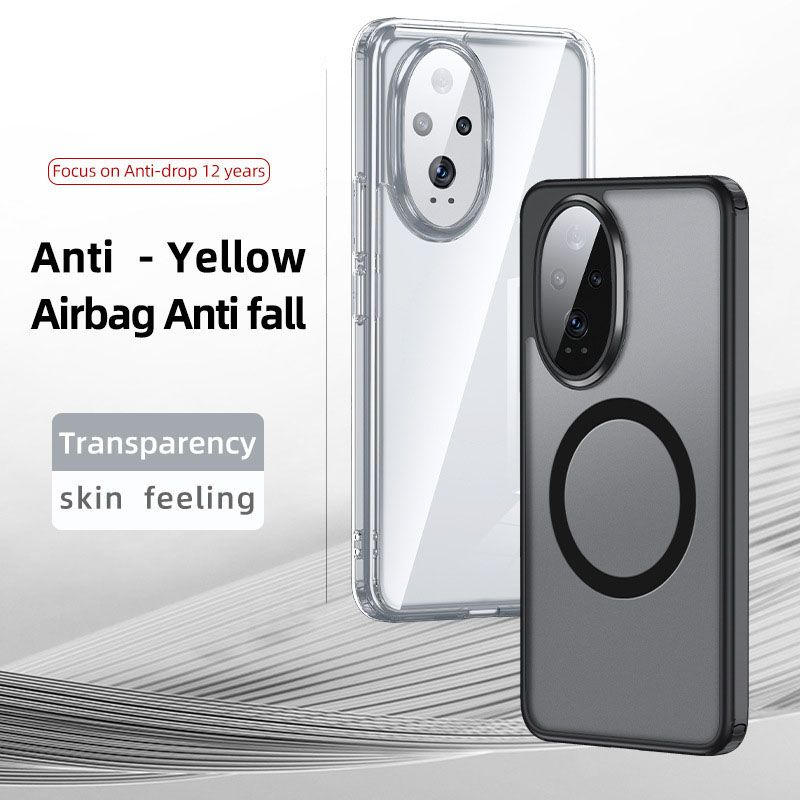 Magnetic Transparent Phone Case For Honor 200 100 90 80 70 Pro Fall prevention Protective Case