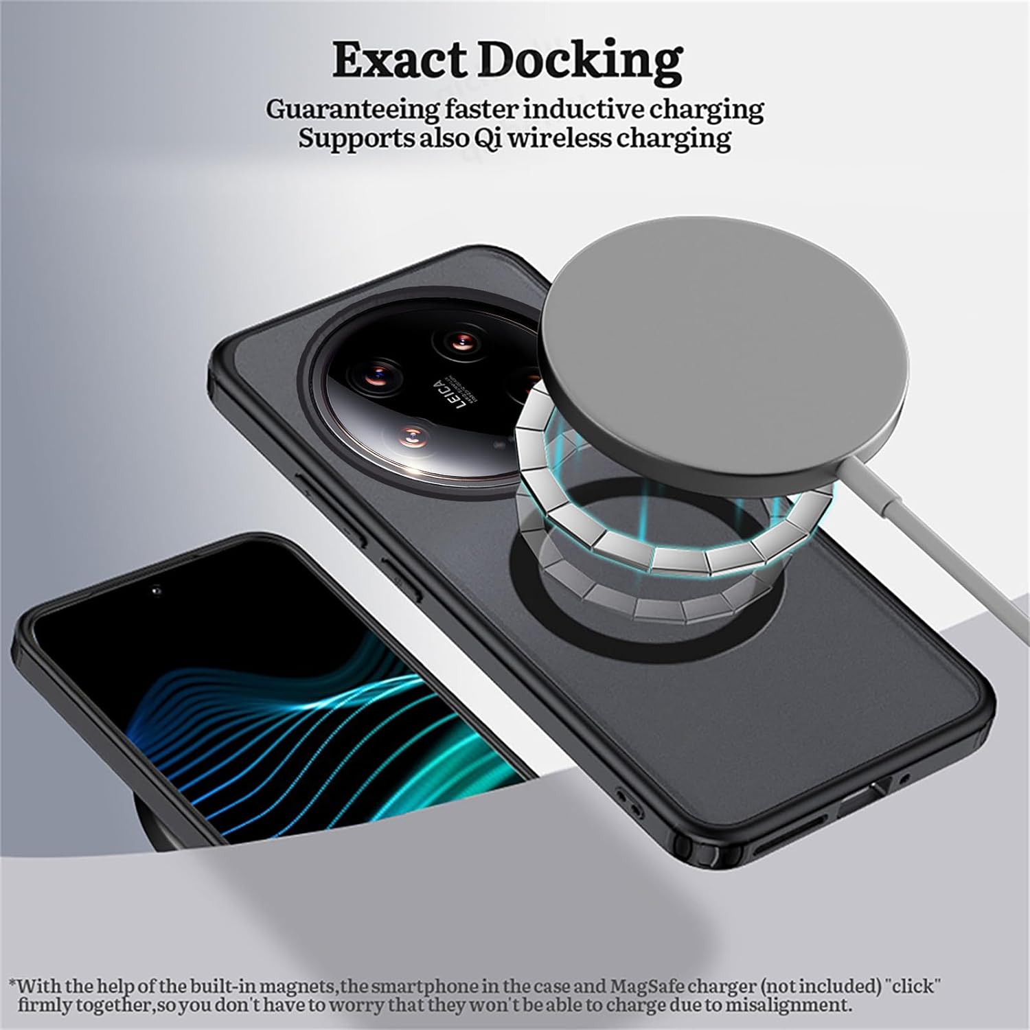 Magnetic Transparent Phone Case For Xiaomi 14 Ultra /13 Ultra 14 13 12 Pro 13T 12T Pro 12 Lite Fall prevention Protective Case