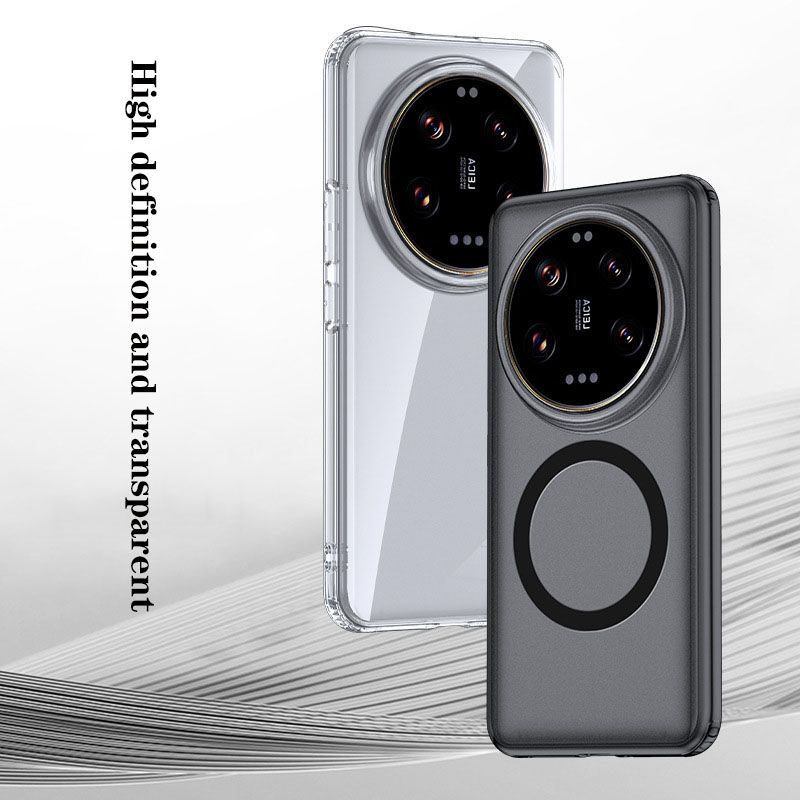 Magnetic Transparent Phone Case For Xiaomi 14 Ultra /13 Ultra 14 13 12 Pro 13T 12T Pro 12 Lite Fall prevention Protective Case