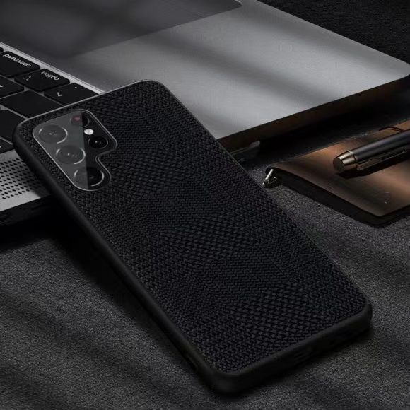 Minimalist Thousand Bird Plaid Pattern Phone Case For Samsung Galax S24 S23 S22 S21 S20 Ultra Plus FE Note 20 Ultra 10 Plus S10 S9 Plus S10 Lite Anti Drop And Anti Slip Back Cover