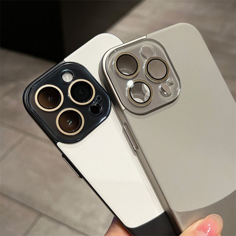 New Arrival - iPhone 15 14 13 12 11 Pro Max Crystal Lens Duplex Nappa Pattern Phone Case Apple 14 Slip Resistant 13 Protective Case