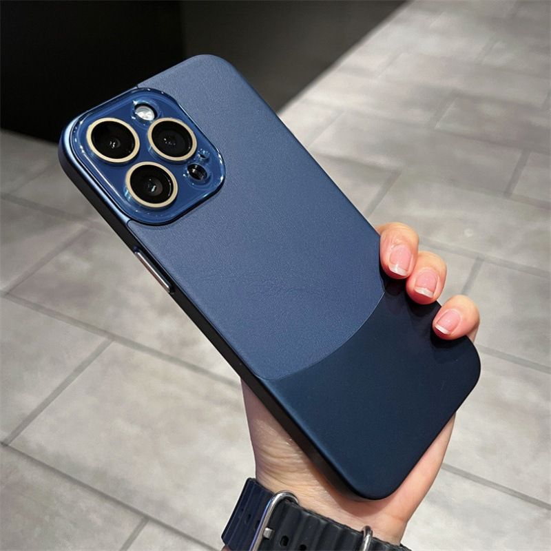 New Arrival - iPhone 15 14 13 12 11 Pro Max Crystal Lens Duplex Nappa Pattern Phone Case Apple 14 Slip Resistant 13 Protective Case