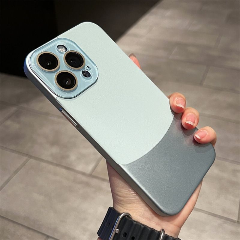 New Arrival - iPhone 15 14 13 12 11 Pro Max Crystal Lens Duplex Nappa Pattern Phone Case Apple 14 Slip Resistant 13 Protective Case