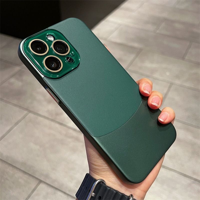 New Arrival - iPhone 15 14 13 12 11 Pro Max Crystal Lens Duplex Nappa Pattern Phone Case Apple 14 Slip Resistant 13 Protective Case