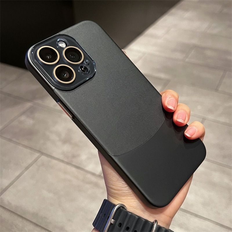 New Arrival - iPhone 15 14 13 12 11 Pro Max Crystal Lens Duplex Nappa Pattern Phone Case Apple 14 Slip Resistant 13 Protective Case