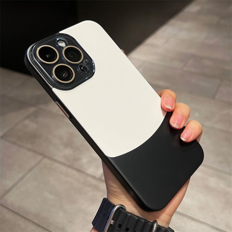 New Arrival - iPhone 15 14 13 12 11 Pro Max Crystal Lens Duplex Nappa Pattern Phone Case Apple 14 Slip Resistant 13 Protective Case