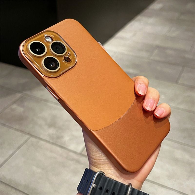 New Arrival - iPhone 15 14 13 12 11 Pro Max Crystal Lens Duplex Nappa Pattern Phone Case Apple 14 Slip Resistant 13 Protective Case