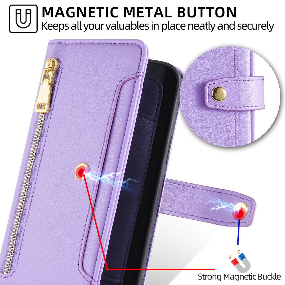 Fashion Multifunctional Leather Flip Cover For OPPO Reno 12 Pro -5G Shockproof Magnetic PU Leather Lanyard Protection Case