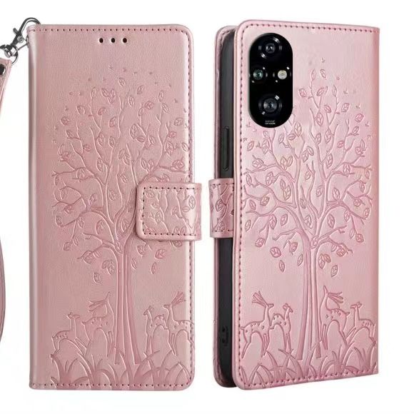 Wallet Leather Cover For Honor 200 -5G, Honor 200 Pro -5G Magnetic Closure with Hand Strap