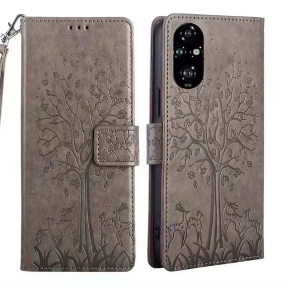 Wallet Leather Cover For Honor 200 -5G, Honor 200 Pro -5G Magnetic Closure with Hand Strap